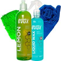 Kit Lavagem de Carro Shampoo Lemon Cera Ceramic Evox