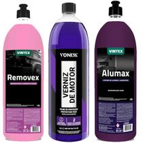 Kit Lavagem de Motor Vonixx Desengraxante/Desincrustante/Verniz Kit Lavagem de Motor Vonixx Desengraxante/Desincrustante/Verniz