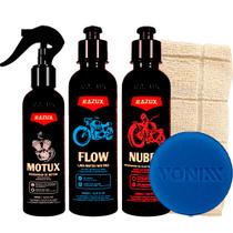Kit Lavagem de Motos Flow Shampoo Nuber Motux Razux By Vonixx