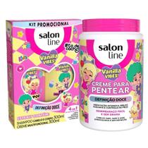 Kit Lavagem e Definição: Creme 1kg e Kit Multy Vanilla Vibes! Kids Salon Line