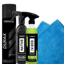 Kit Lavagem Ecológica Vonixx Limpeza Eco a Seco Limpador Cera Pneu Pretinho Vonixx