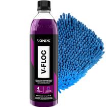 Kit Lavagem Eficiente Economia e Proteção para a Pintura Lava Autos Neutro VFloc Vonixx Luva de Microfibra