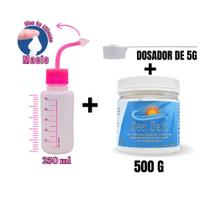 Kit Lavagem Nasal Garrafinha 250ml + Sal 500g c/ Dosador