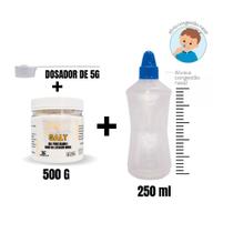 Kit Lavagem Nasal Garrafinha 250ml + Sal 500g c/ Dosador - Ecommerce Farma