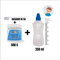 Kit Lavagem Nasal Garrafinha 250ml + Sal 500g c/ Dosador Kit Lavagem Nasal Garrafinha 250ml + Sal 500g c/ Dosador