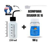 Kit Lavagem Nasal Garrafinha 250ml + Sal S/ Iodo 100g