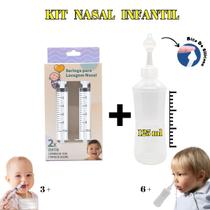 Kit Lavagem Nasal Infantil Seringa c/2un + Dispositivo 125ml Kit Lavagem Nasal Infantil Seringa c/2un + Dispositivo 125ml