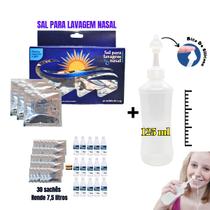 Kit Lavagem Nasal Sal c/ 30 Sachês + Dispositvo Bico Reto