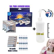 Kit Lavagem Nasal Sal c/ 30 Sachês + Dispositvo Bico Reto Kit Lavagem Nasal Sal c/ 30 Sachês + Dispositvo Bico Reto