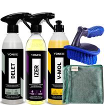 Kit Lavagem Pesada V-mol Delet Izer Toalha Escova Vonixx Kit Lavagem Pesada V-mol Delet Izer Toalha Escova Vonixx