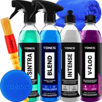 Kit Lavagem Premium Shampoo V-Floc Cera Liquida Blend Spray Vonixx Renovador Intense Limpador Sintra Fast