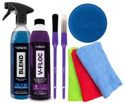 Kit Lavagem Profissional Vonixx Cera Vitrificadora BLEND Shampoo V floc pincel aplicador pano Microfibra Kit Lavagem Profissional Vonixx Cera Vitrificadora BLEND Shampoo V floc pincel aplicador pano Microfibra