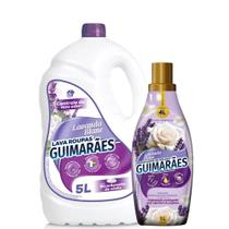 Kit Lavanda Blanc Guimarães Sabão Liquído Lava Roupas 5L + Amaciante Concentrado 1L