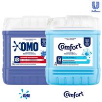 Kit Lavandeira: Lava Roupas Líquido Lavagem Perfeita Omo 7L + Amaciante Lavanderia Pro Comfort 7L