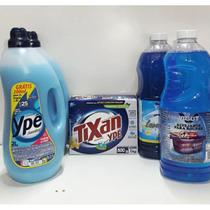 Kit Lavanderia 2 Amaciante ype 2l - 1Sabão em Pó Tixan 800g - Alvejante 2l- Sabão Liquido 2l