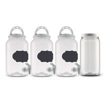 Kit lavanderia 3 dispenser 3,6l + porta sabao 2,7l branco Kit lavanderia 3 dispenser 3,6l + porta sabao 2,7l branco