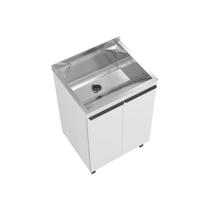 Kit Lavanderia 500 com Balcao Branco - 48 Litros