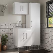 Kit Lavanderia Armários Multiuso para Área de Serviço