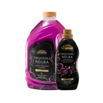 Kit Lavanderia Coala 01 Lava Roupas Liquido Orquídea Negra 3L, 01 Amaciante Concentrado Orquídea Negra 1L. Formula Potente