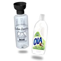 Kit Lavanderia Sabão Líquido Ola Coco 500ml + Porta Sabão 970ml - 9464 Kit Lavanderia Sabão Líquido Ola Coco 500ml + Porta Sabão 970ml - 9464