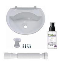 Kit Lavatório Astra + Sifão + Bloqueador Odorizador Lar Fresh