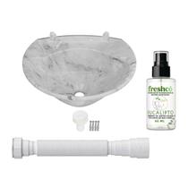 Kit Lavatório Astra + Sifão + Bloqueador Odorizador Lar Fresh