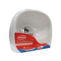 Kit Lavatório Grande Basic Bellart Com Válvula Integrada 5 Litros Branco Durín