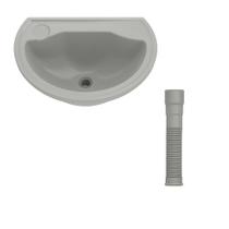 Kit Lavatório Plástico + Sifão Cinza