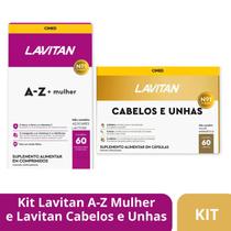 Kit Lavitan A-Z Mulher + Lavitan Cabelos e Unhas 60 Comp