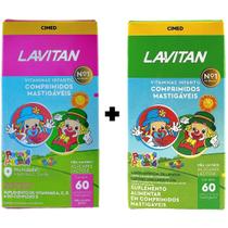Kit Lavitan Kids 60 comp Mastigáveis 1 Tutti + 1 Limão Kit Lavitan Kids 60 comp Mastigáveis 1 Tutti + 1 Limão