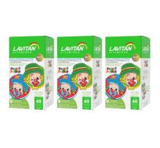 Kit Lavitan Kids Com 3 Caixas De 60 Comprimidos Mastigáveis Cada