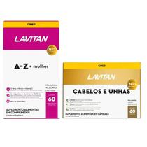 Kit Lavitan Mulher A-Z + Lavitan Cabelos e Unhas 60 Comprimidos Cada
