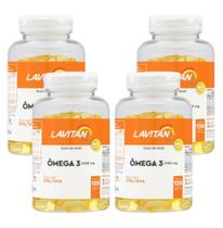 Kit Lavitan Ômega 3 1000mg Com 4 Uni De 120 Cápsulas Cada