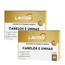Kit Lavitan Vitamina Cabelos E Unhas 60 Cápsulas 2 Unidades