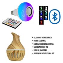 Kit Lazer Difusor De Aromas Umidificador E Lâmpada RGB Bluetooth - Caerus