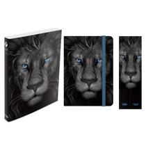 Kit Leão Grafite - Moleskine + Bíblia Brochura NVT + Marca Página