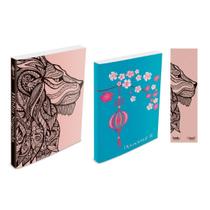 Kit Leão Rosa - Bíblia Brochura NTLH + Devocional II Capa Azul Claro + Marca Página - BOOK7