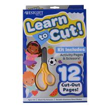 Kit Learn to Cut Westcott para crianças com 5 tesouras de ponta cega