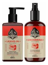 Kit Leave-in 120g E Grooming Cabelo Barba Negra Don Alcides