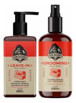 Kit Leave-in 120g E Grooming Cabelo Barba Negra Don Alcides