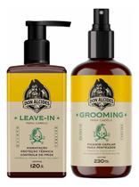 Kit Leave-in 120g E Grooming Cabelo Lemon Bone Don Alcides