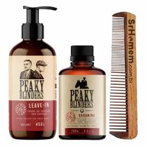 Kit Leave-in 450g e Grooming Peaky Pente Duplo Don Alcides