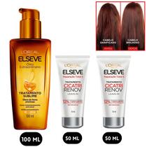 Kit Leave in Cicatri Renov Repara Óleo Extraordinario Elseve Kit Leave in Cicatri Renov Repara Óleo Extraordinario Elseve