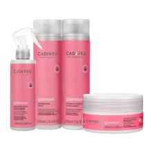 Kit Leave-in Shampoo Condicionador Máscara Glamour - Cadiveu