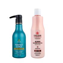 Kit Leave-in Super 500ml creme Pentear Perfect Curly 300ml