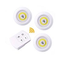 Kit Led 3 Lâmpada Spot Sem Fio Controle Remoto Branco frio