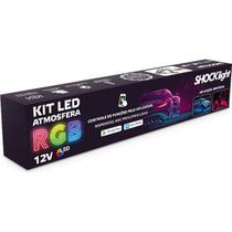 Kit Led Atmosfera Nano Rgb Painel Neon 4x18 12v Shocklight