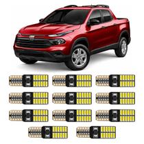 Kit Led Completo Canbus Fiat Toro Ré Teto Placa Farolete
