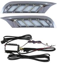 Kit LED DRL Luz Diurna Kicks Com Função Seta 2017 a 2020 Cromado Kit LED DRL Luz Diurna Kicks Com Função Seta 2017 a 2020 Cromado