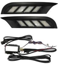 Kit LED DRL Luz Diurna Kicks Com Função Seta 2017 a 2020 Preto